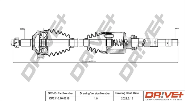 Drive Shaft DP2110.10.0219