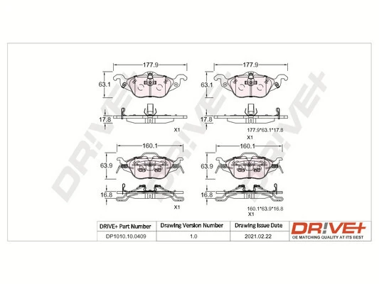 Brake Pad Set, disc brake DP1010.10.0409