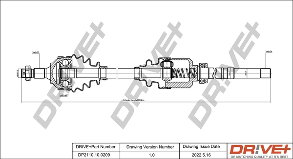 Drive Shaft DP2110.10.0209