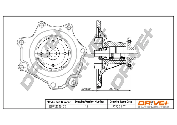 Water Pump, engine cooling DP2310.10.124