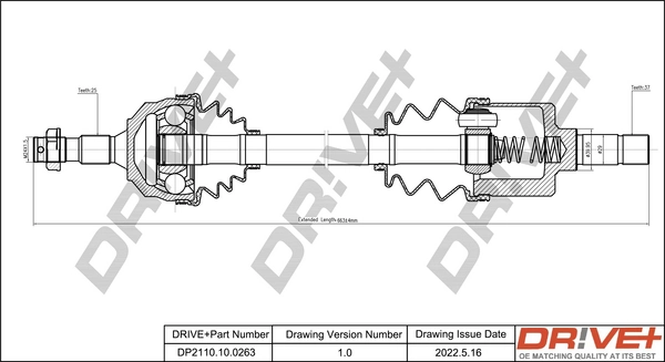 Drive Shaft DP2110.10.0263