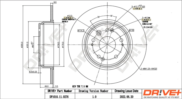 Brake Disc DP1010.11.0276