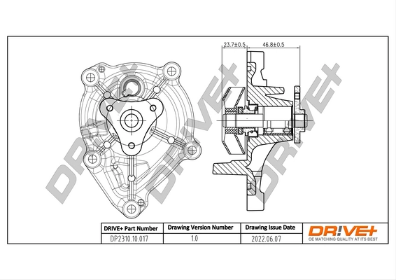 Water Pump, engine cooling DP2310.10.017