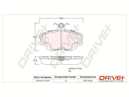 Brake Pad Set, disc brake DP1010.10.0979