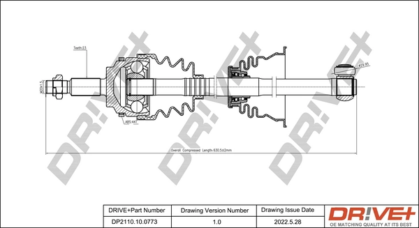 Drive Shaft DP2110.10.0773