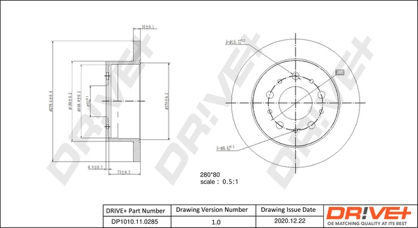 Brake Disc DP1010.11.0285