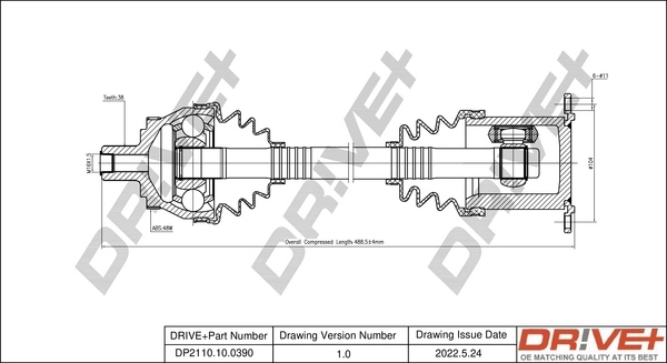 Drive Shaft DP2110.10.0390