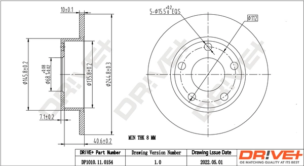 Brake Disc DP1010.11.0154