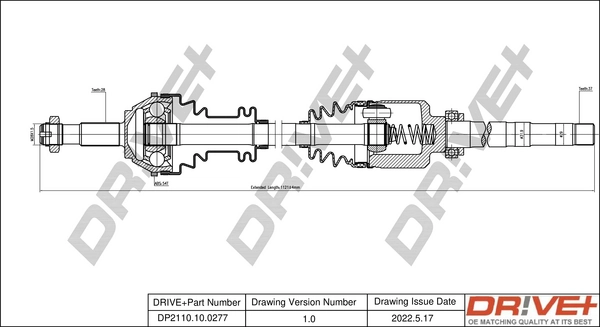 Drive Shaft DP2110.10.0277