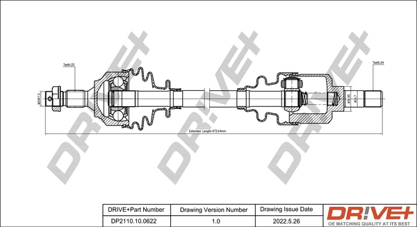 Drive Shaft DP2110.10.0622