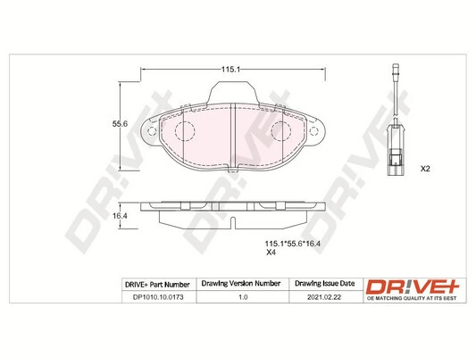 Brake Pad Set, disc brake DP1010.10.0173