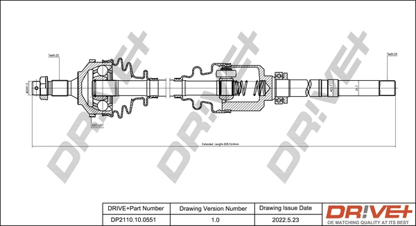 Drive Shaft DP2110.10.0551