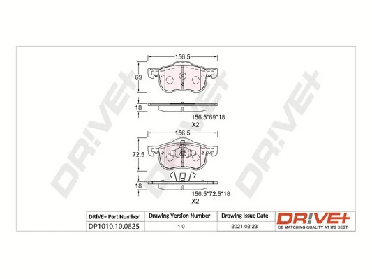 Brake Pad Set, disc brake DP1010.10.0825