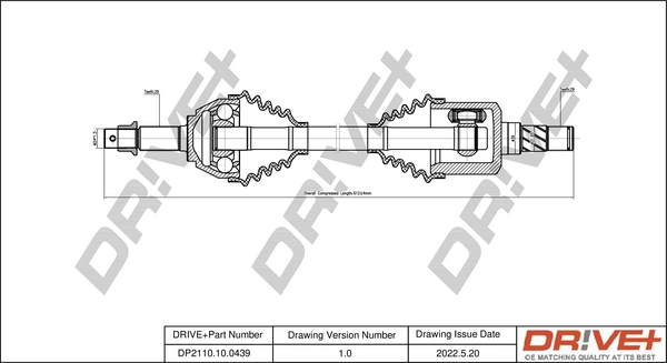 Drive Shaft DP2110.10.0439