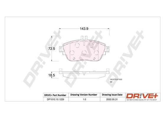 Brake Pad Set, disc brake DP1010.10.1229