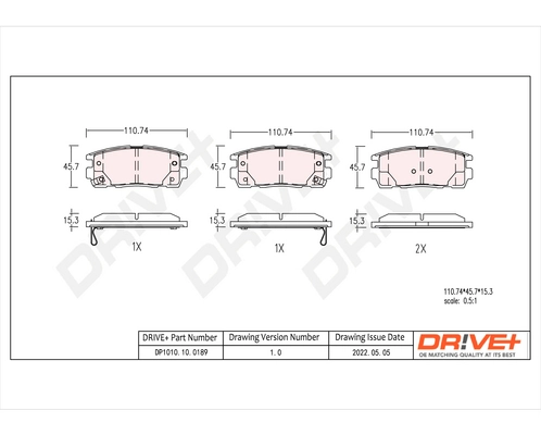 Brake Pad Set, disc brake DP1010.10.0189