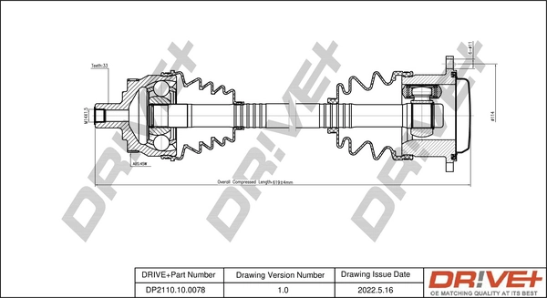 Drive Shaft DP2110.10.0078