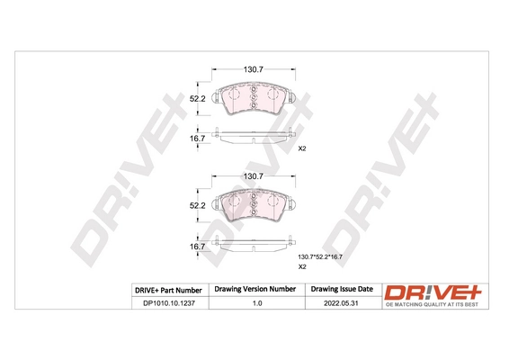 Brake Pad Set, disc brake DP1010.10.1237