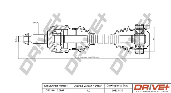 Drive Shaft DP2110.10.0967