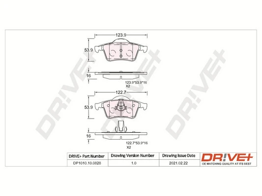Brake Pad Set, disc brake DP1010.10.0828