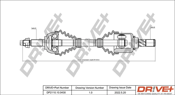 Drive Shaft DP2110.10.0430