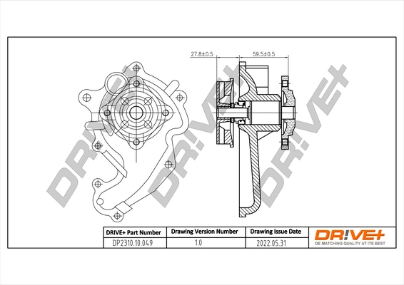 Water Pump, engine cooling DP2310.10.049