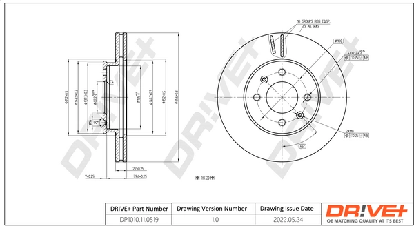 Brake Disc DP1010.11.0519
