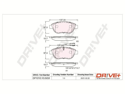 Brake Pad Set, disc brake DP1010.10.0659