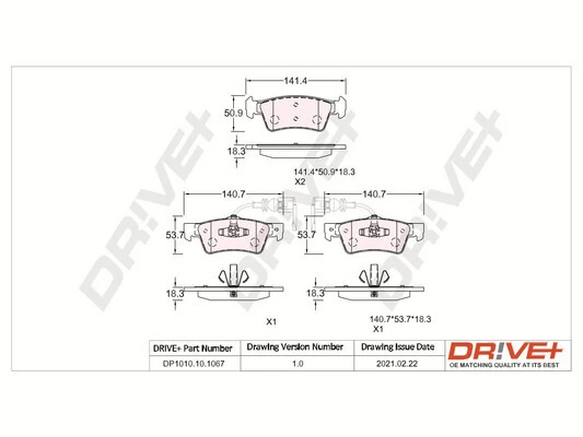Brake Pad Set, disc brake DP1010.10.1067