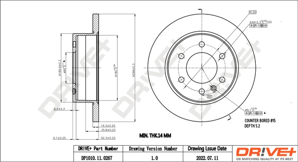 Brake Disc DP1010.11.0267
