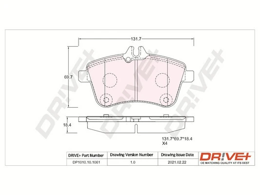 Brake Pad Set, disc brake DP1010.10.1061