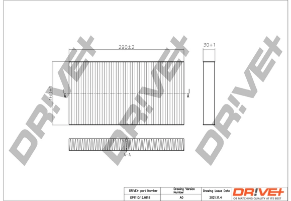 Filter, cabin air DP1110.12.0118
