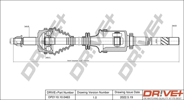 Drive Shaft DP2110.10.0463