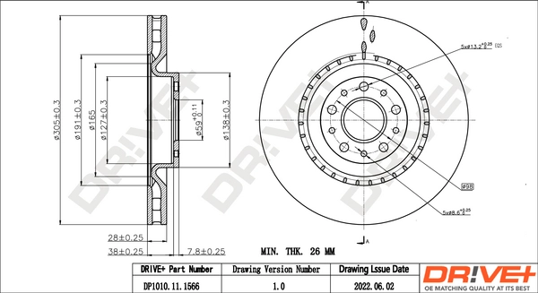 Brake Disc DP1010.11.1566