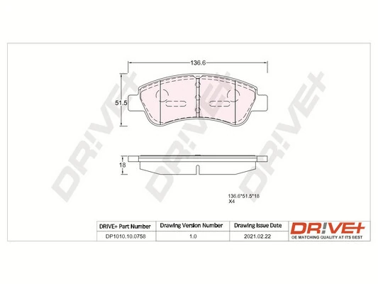 Brake Pad Set, disc brake DP1010.10.0758