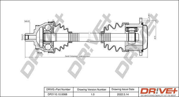 Drive Shaft DP2110.10.0068