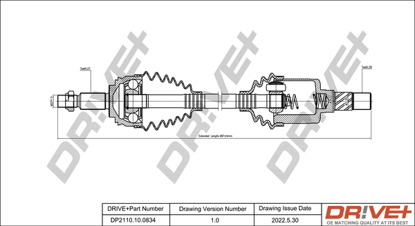 Drive Shaft DP2110.10.0834