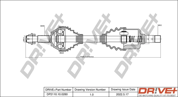 Drive Shaft DP2110.10.0280