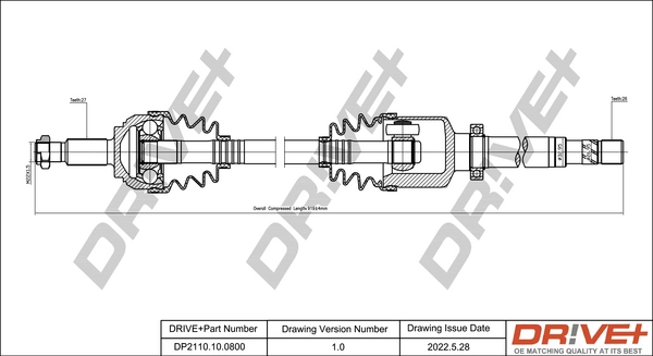 Drive Shaft DP2110.10.0800