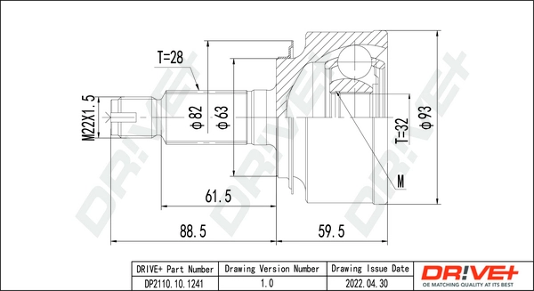 Joint Kit, drive shaft DP2110.10.1241