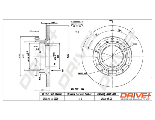 Brake Disc DP1010.11.0298