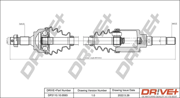 Drive Shaft DP2110.10.0593