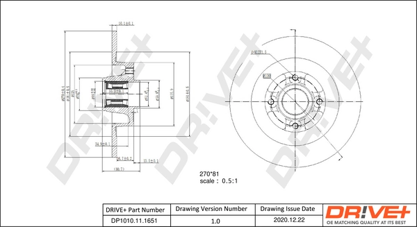 Brake Disc DP1010.11.1651