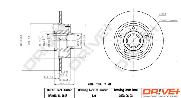 Brake Disc DP1010.11.1648