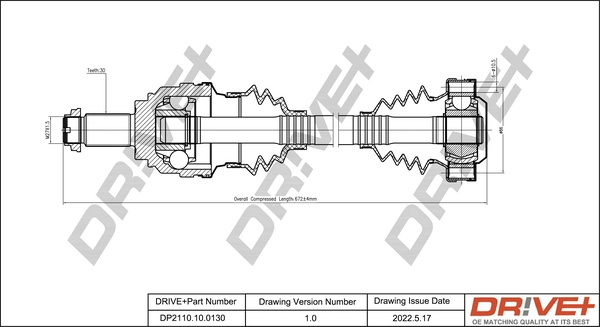 Drive Shaft DP2110.10.0130