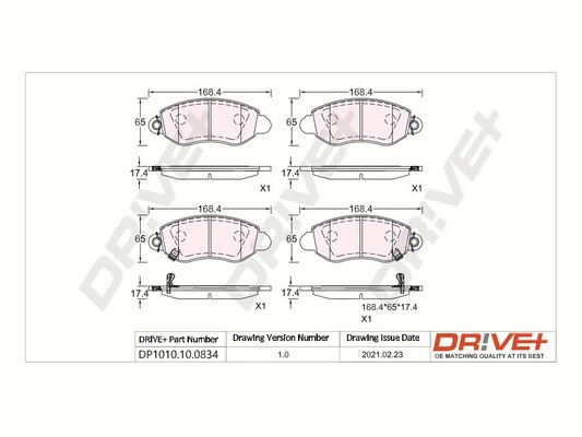 Brake Pad Set, disc brake DP1010.10.0834