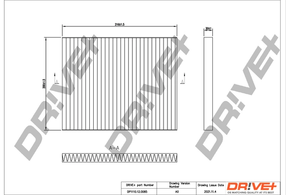Filter, cabin air DP1110.12.0085
