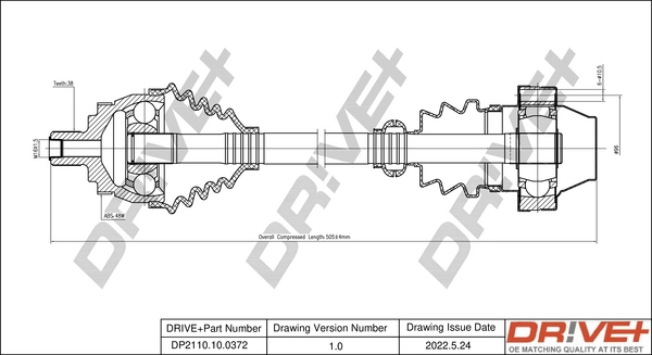 Drive Shaft DP2110.10.0372