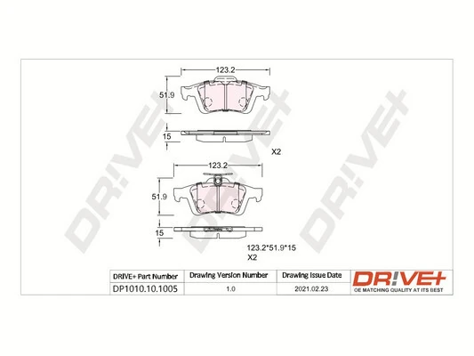 Brake Pad Set, disc brake DP1010.10.1005