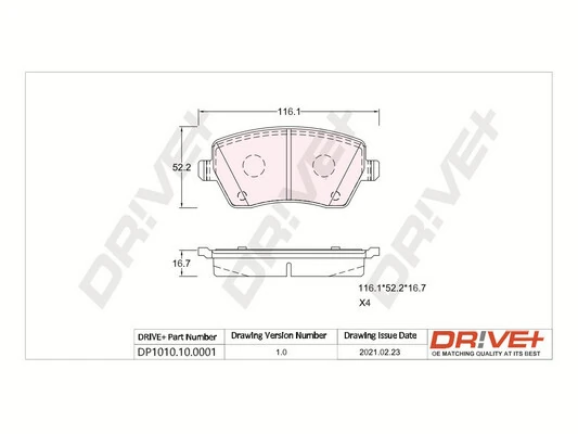 Brake Pad Set, disc brake DP1010.10.0001